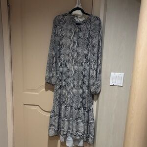 Elegant Snake Print Dress